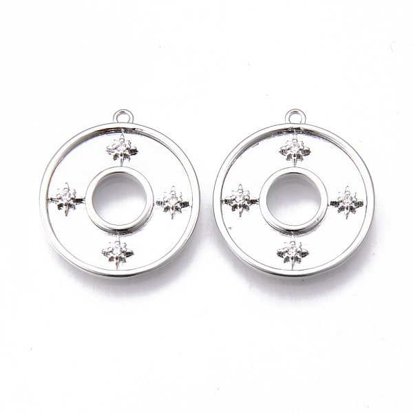 

PandaHall Brass Micro Pave Clear Cubic Zirconia Pendants, Nickel Free, Disc, Platinum, 22x19.5x2mm, Hole: 1.2mm Brass+Cubic Zirconia Disc...