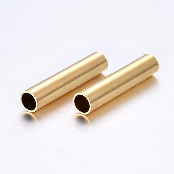 

PandaHall 304 Stainless Steel Tube Beads, Golden, 30x5mm, Hole: 4mm 304 Stainless Steel Tube