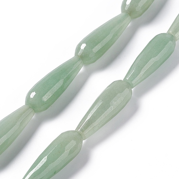 

PandaHall Natural Green Aventurine Beads Strands, Faceted, Teardrop, 28~30x9.5~10.5mm, Hole: 1.2mm, about 13pcs/strand, 14.65''~15.39''...