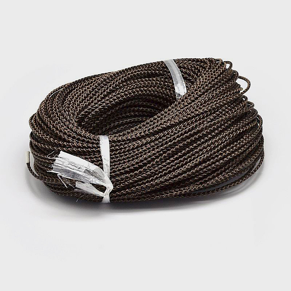 

PandaHall Braided Leather Cord, Dyed, Black, 3mm, 100yards/bundle(300 feet/bundle) Leather Round Black