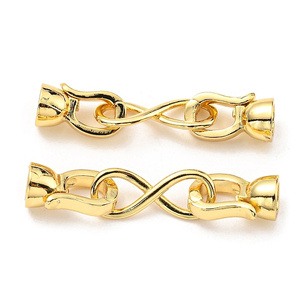 

PandaHall Rack Plating Eco-Friendly Brass Fold Over Clasps, Lead Free & Cadmium Free, Infinity, Real 18K Gold Plated, 35mm, Infinity...