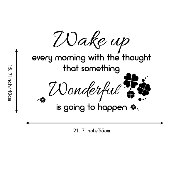 

PandaHall PVC Quotes Wall Sticker, for Stairway Home Decoration, Black, 40x55cm Plastic Rectangle Black