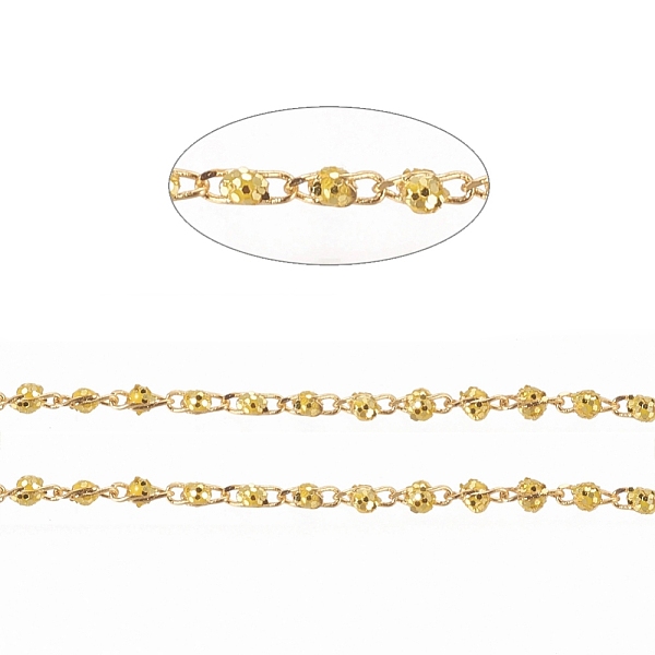 

PandaHall Brass Handmade Beaded Chain, Link Chains, with Enamel, Long-Lasting Plated, Real 18K Gold Plated Unwelded, with Spool, Yellow...