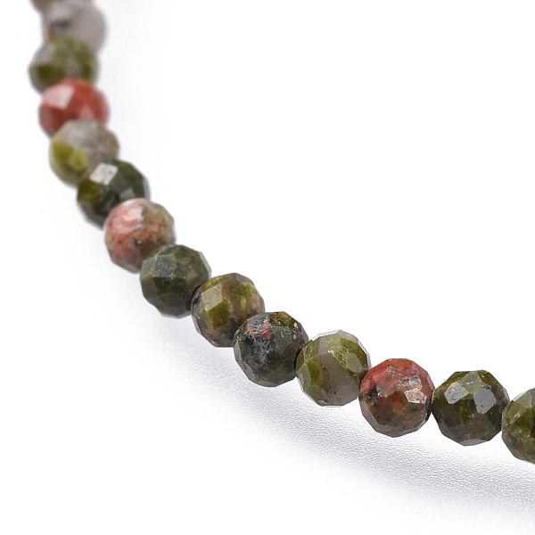 Natural Unakite Bead Bracelets