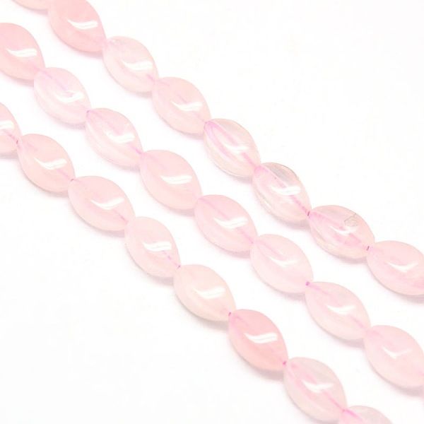 

PandaHall Natural Twist Rose Quartz Beads Strands, 12x6x6mm, Hole: 1mm, about 33pcs/strand, 15.74 inch Rose Quartz Twist