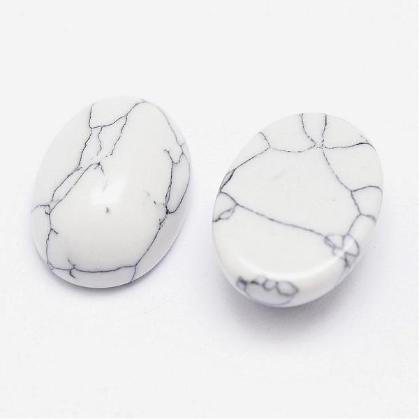

PandaHall Synthetic Howlite Cabochons, Oval, 18x13x7mm Howlite Oval