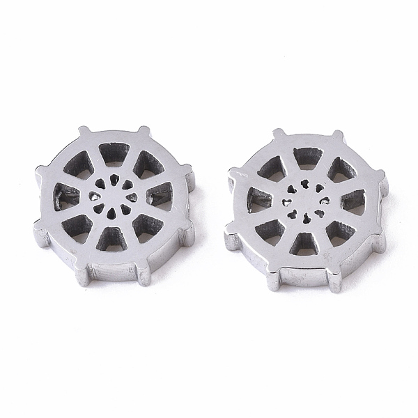 

PandaHall 304 Stainless Steel Beads, Helm, Stainless Steel Color, 12.5x12.5x3mm, Hole: 2mm 304 Stainless Steel Anchor & Helm