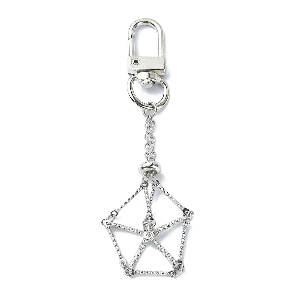 

PandaHall Stainless Steel Empty Pouch Stone Holder for Keychain, with Alloy Swivel Clasps, Mixed Color, 8.55cm Stainless Steel Others