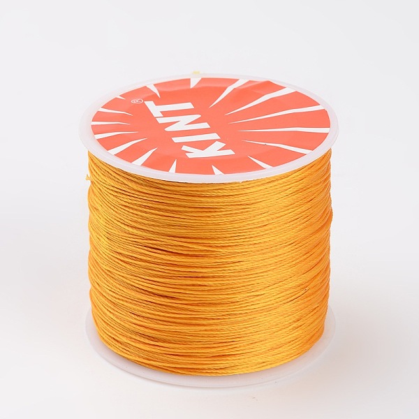 

PandaHall Round Waxed Polyester Cords, Gold, 0.6mm, about 76.55 yards(70m)/roll Waxed Polyester Cord Round Gold