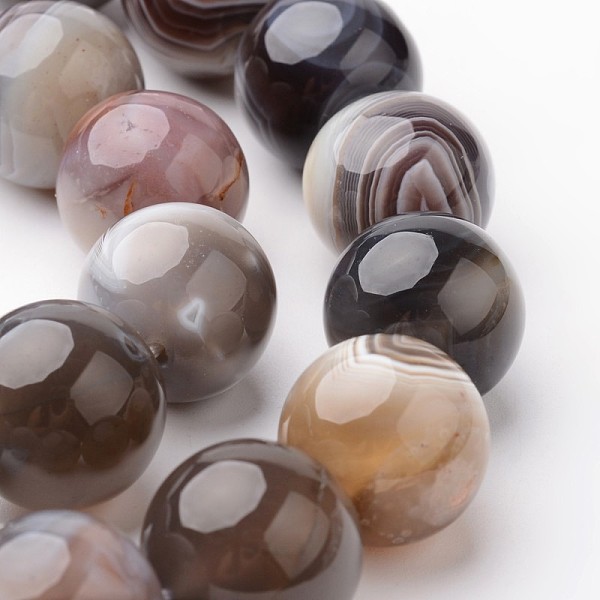 

PandaHall Natural Botswana Agate Bead Strands, Round, 6mm, Hole: 1mm, about 62pcs/strand, 15.3 inch Botswana Agate Round