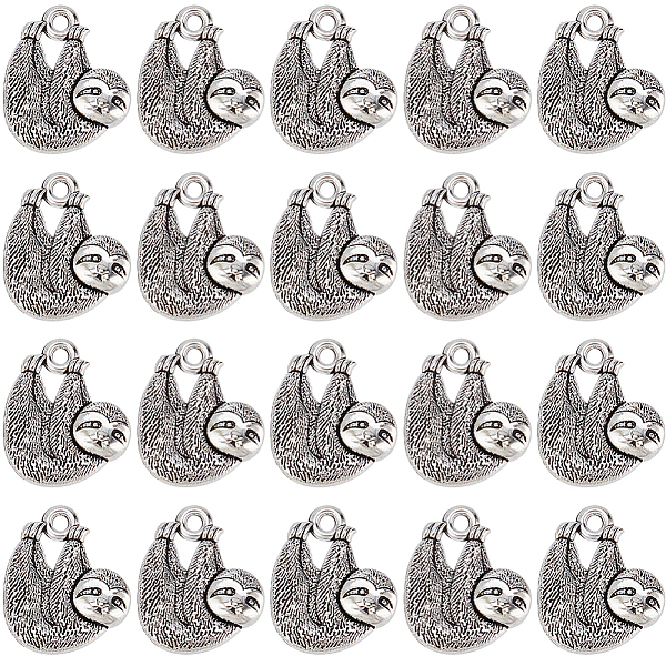 

PandaHall SUNNYCLUE 100Pcs Tibetan Style Alloy Pendants, Koala Charm, Antique Silver, 18x15x3mm, Hole: 1.5mm Alloy Koala