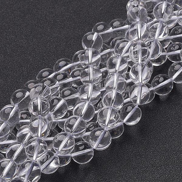 

PandaHall Synthetic Quartz Crystal Beads Strands, Rock Crystal Beads, Round, Clear, Clear, 10mm, Hole: 1mm, about 39pcs/strand, 15.5 inch...