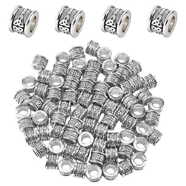 

PandaHall DICOSMETIC 200G Tibetan Style Zinc Alloy Beads, Large Hole Column Beads, Lead Free & Cadmium Free, Antique Silver, 8.2x10.7mm...