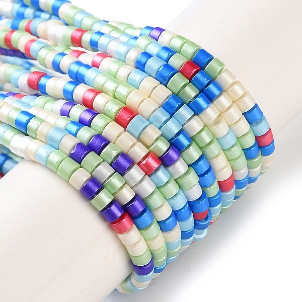 

PandaHall Handmade Czech Lampwork Beads Strands, Disc Beads, Light Blue, 2.5x2mm, Hole: 1mm, about 224pcs/strand, 15.55 inch(39.5cm)...