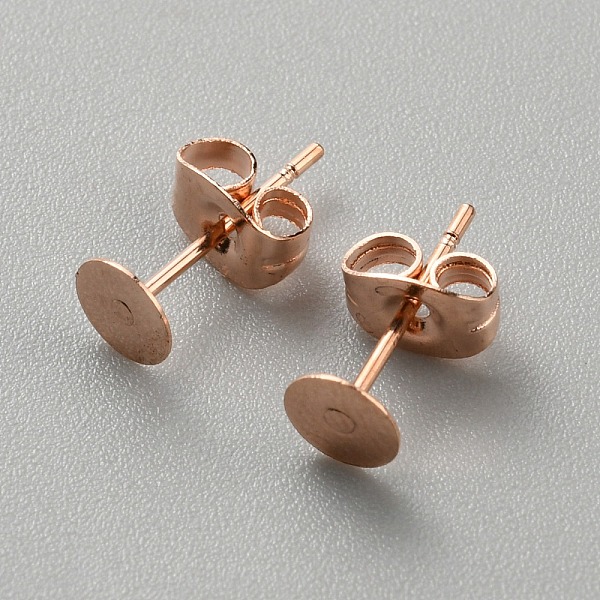 

PandaHall 304 Stainless Steel Stud Earring Findings, Flat Round Earring Settings, Rose Gold, 12mm, Pin: 0.8mm, Tray: 5mm 304 Stainless Steel...