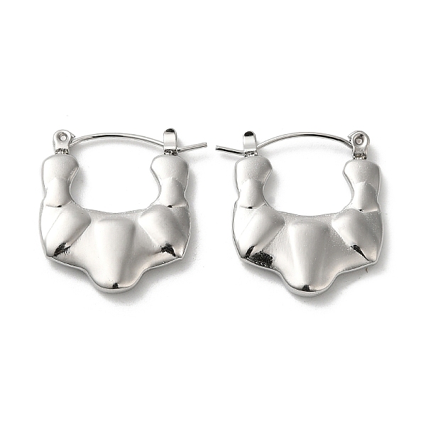 

PandaHall 304 Stainless Steel Thick Hoop Earrings for Women, Stainless Steel Color, 22.5x20x3.5mm 304 Stainless Steel
