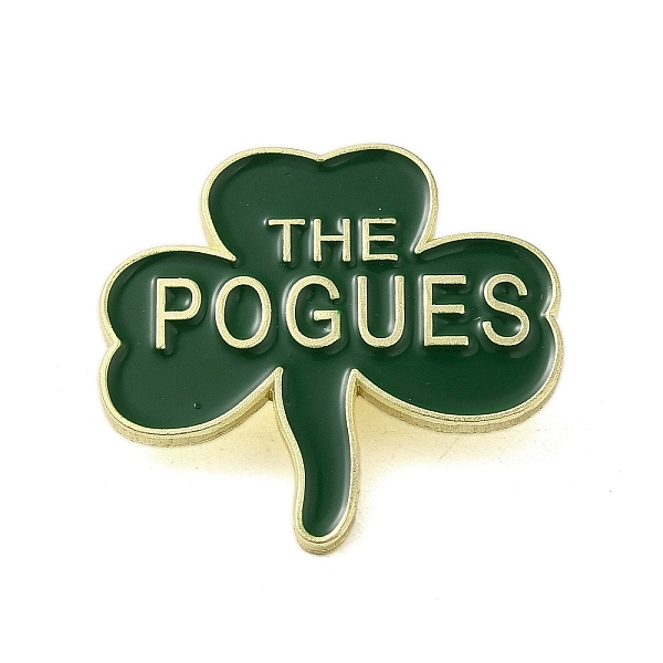 

PandaHall Golden Alloy Brooches, Enamel Pins, for Backpack Clothes, Clover, 28x30x2mm Alloy+Enamel Clover