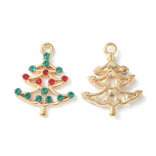

PandaHall UV Plating Alloy Pendants, with Rhinestone, Christmas Tree Charms, Golden, Green, 22x17.5x2.5mm, Hole: 1.8mm Alloy+Rhinestone Tree...