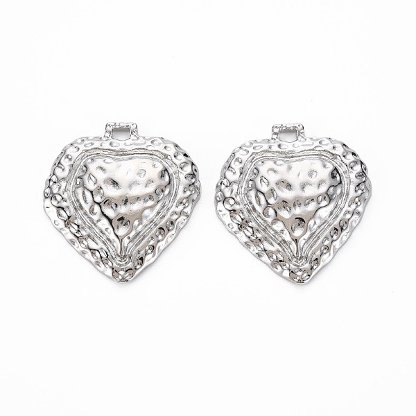 

PandaHall Brass Pendants, Nickel Free, Heart, Real Platinum Plated, 25.5x23.5x3.5mm, Hole: 2.5x2mm Brass Heart