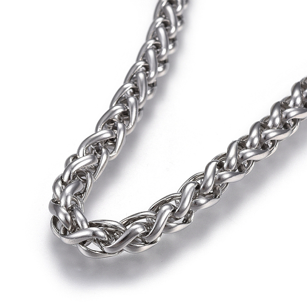 304 Stainless Steel Wheat Chain Necklaces