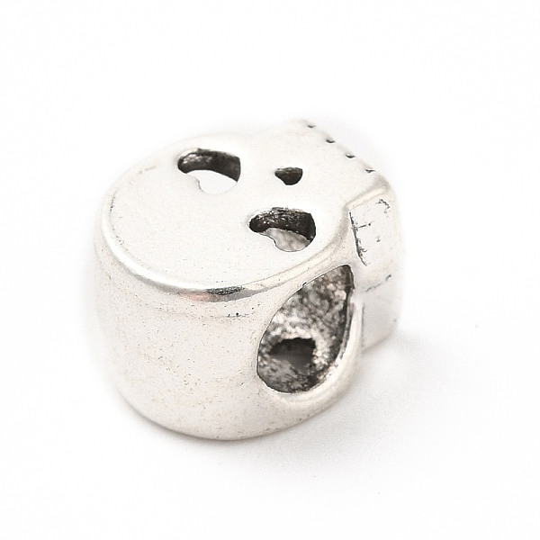 

PandaHall Tibetan Style Alloy European Beads, Large Hole Beads, Skull, Antique Silver, 10x8x7mm, Hole: 4.5mm, about 279pcs/500g Alloy Skull