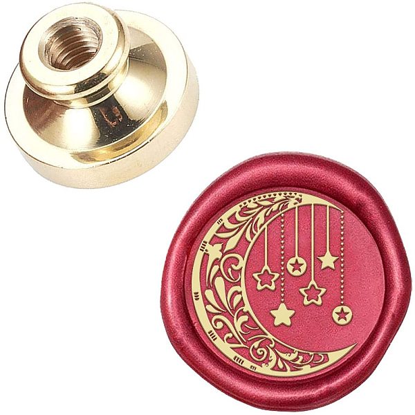 

PandaHall CRASPIRE Wax Seal Stamp Head Moon, Removable Sealing Wax Stamp Head 25mm for Creative Gift Envelopes Invitations Cards Decoration...