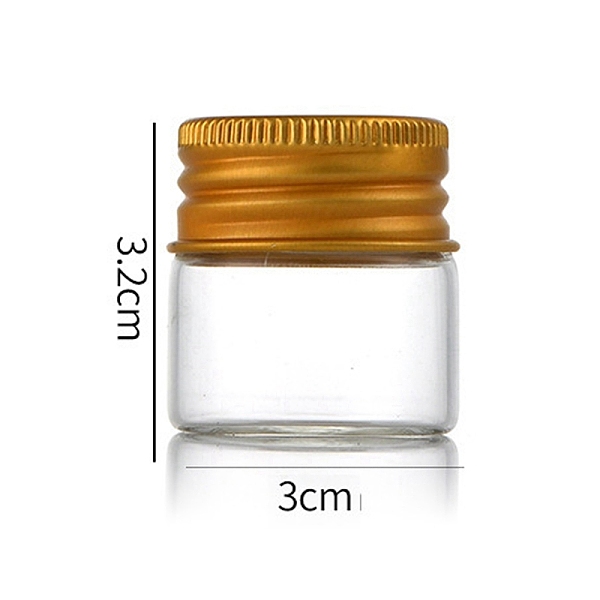 Clear Glass Bottles Bead Containers