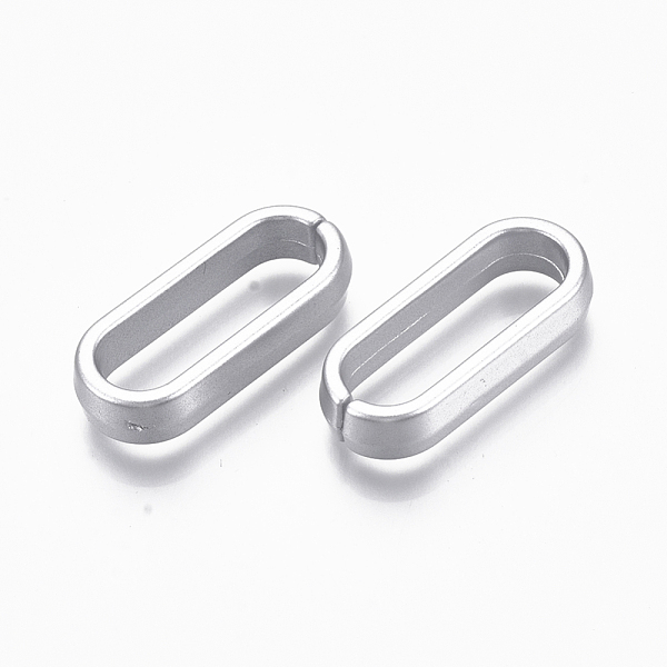 

PandaHall Spray Painted CCB Plastic Linking Rings, Quick Link Connectors, For Jewelry Cable Chains Making, Oval, Silver, 29x13x6mm, Inner...