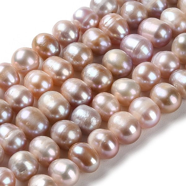 

PandaHall Natural Cultured Freshwater Pearl Beads Strands, Potato, Grade 2A+, Rosy Brown, 8~10x7~8mm, Hole: 0.6mm, about 46pcs/strand...