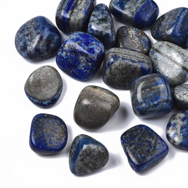

PandaHall Natural Lapis Lazuli Beads, Tumbled Stone, Healing Stones for 7 Chakras Balancing, Crystal Therapy, Vase Filler Gems, No...