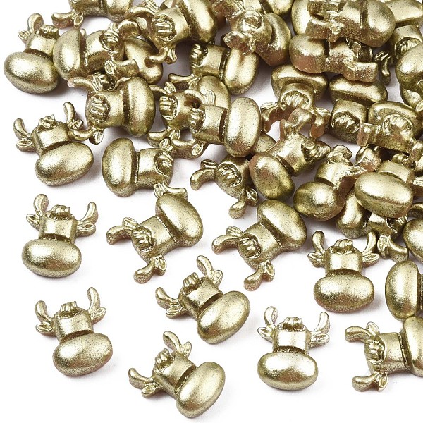 

PandaHall Spray Painted Opaque Resin Cabochons, Cow, Dark Goldenrod, 12x10x4.5mm Resin Other Animal