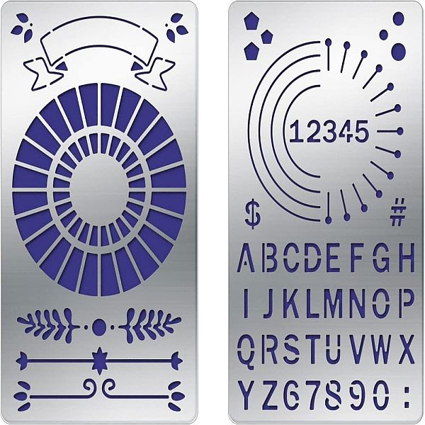 

PandaHall Fingerinspire 2Pcs 2 Style Custom 304 Stainless Steel Cutting Dies Stencils, for DIY Scrapbooking/Photo Album, Decorative...