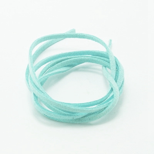 

PandaHall Faux Suede Cord, Light Blue, 2.7mm, about 1m/strand Faux Suede Blue