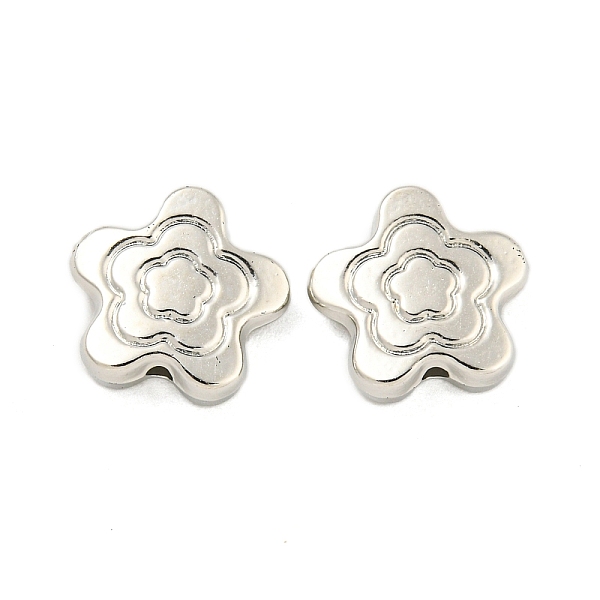 

PandaHall CCB Plastic Beads, Flower, Platinum, 11.5x3mm, Hole: 1.4mm Plastic Flower
