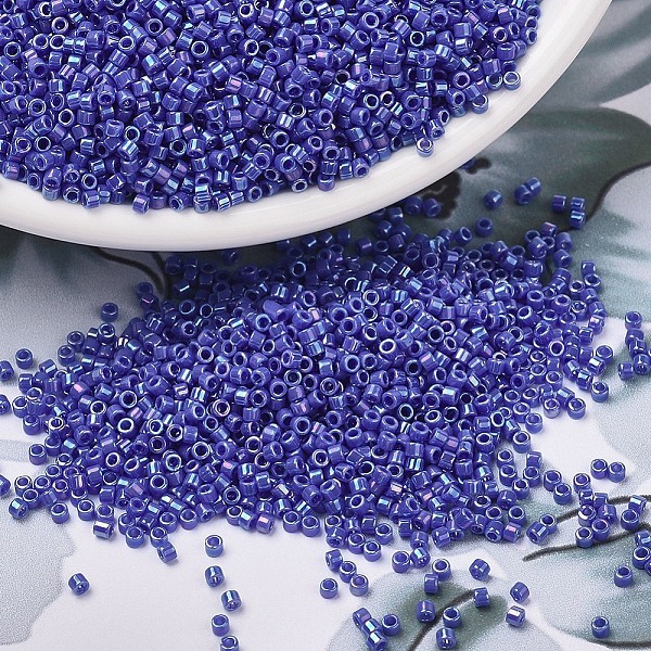 

PandaHall MIYUKI Delica Beads, Cylinder, Japanese Seed Beads, 11/0, (DB1578) Opaque Cyan Blue AB, 1.3x1.6mm, Hole: 0.8mm, about 2000pcs/10g...