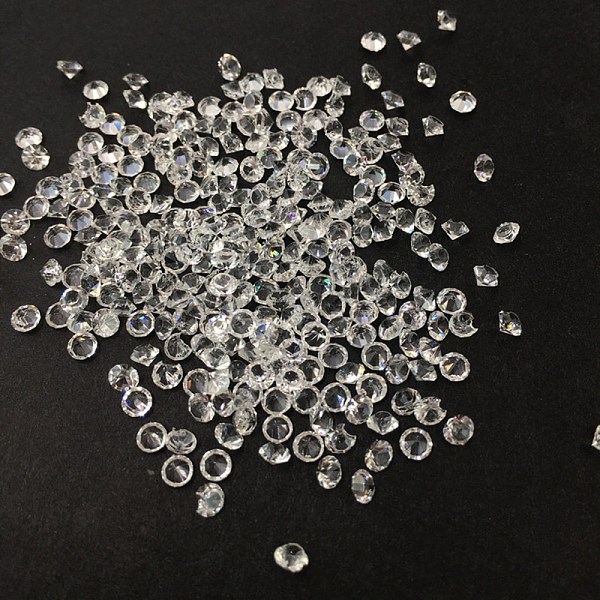 

PandaHall Transparent Acrylic Rhinestone Cabochons, Point Back, Diamond, Clear, 3mm, about 600pcs/bag Acrylic Rhinestone Diamond Clear