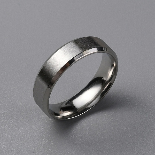 

PandaHall Matte Style 304 Stainless Steel Wide Band Finger Rings for Women Men, Plain Band Rings, Stainless Steel Color, 6mm, Inner Diameter...