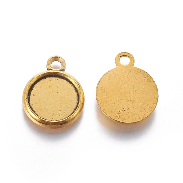 

PandaHall Tibetan Style Pendant Cabochon Settings, Cadmium Free & Nickel Free & Lead Free, Antique Golden, Flat Round Tray: 15mm...