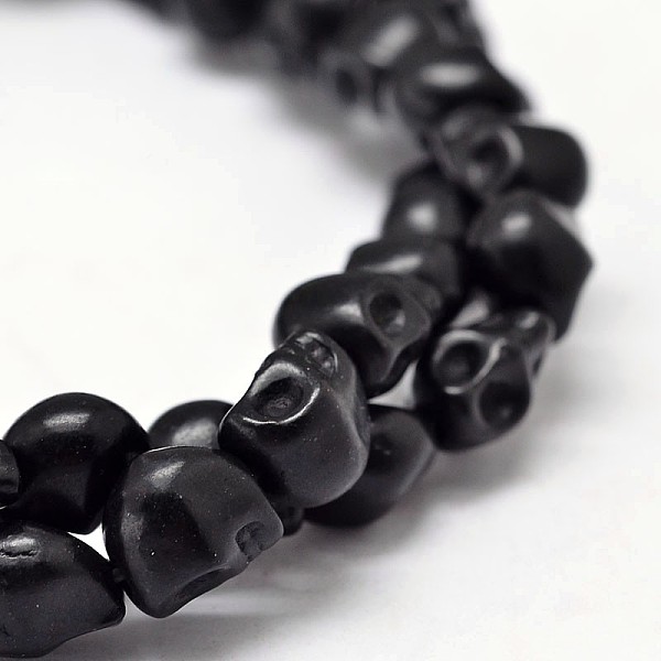 

PandaHall Dyed Synthetic Turquoise Bead Strands, Skull, Black, 10x8x10mm, Hole: 1mm, about 38~40pcs/strand, 15~15.5 inch Synthetic Turquoise...