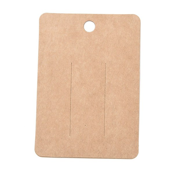 

PandaHall Blank Kraft Paper Hair Clip Display Cards, Rectangle, BurlyWood, 10x7x0.05cm, Hole: 7.5mm Paper Rectangle Orange