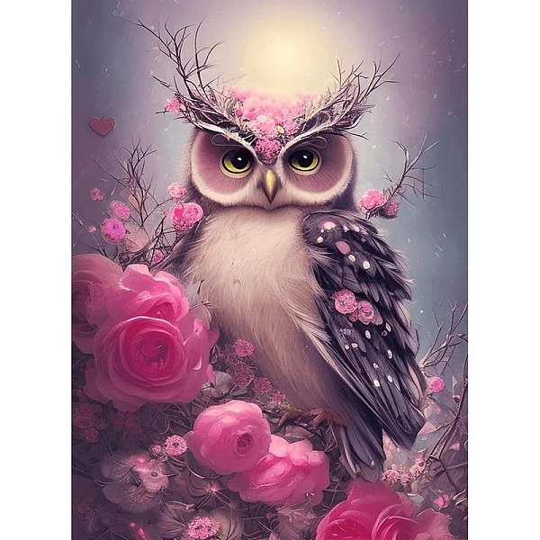 

PandaHall DIY Owl Diamond Painting Kit, Including Resin Rhinestones Bag, Diamond Sticky Pen, Tray Plate and Glue Clay, Colorful, 400x300mm...