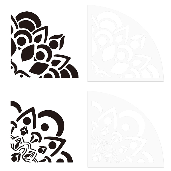 

PandaHall AHANDMAKER 2Pcs Mandala Stencil Reusable Art Templates Acrylic Stencil Reusable Mandala Stencils DIY Art Painting Stencils for...