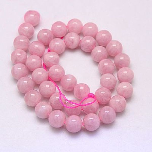 

PandaHall Natural Rose Quartz Beads Strands, Grade A, Dyed, Round, 10mm, Hole: 1mm, about 38pcs/strand, 15.75 inch Rose Quartz Round Pink