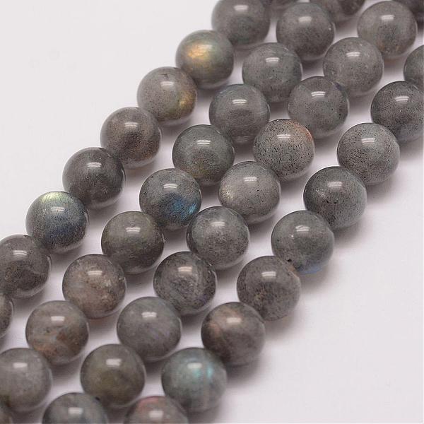 

PandaHall Natural Labradorite Bead Strands, Round, 8mm, Hole: 1mm, about 47pcs/strand, 15.5 inch Larvikite Round