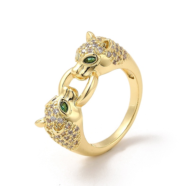 Bague Léopard Zircon Vert Cubique