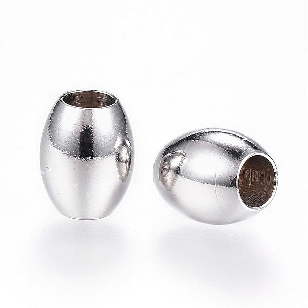

PandaHall 201 Stainless Steel Beads, Barrel, Large Hole Beads, Stainless Steel Color, 10x8mm, Hole: 4mm 201 Stainless Steel Barrel