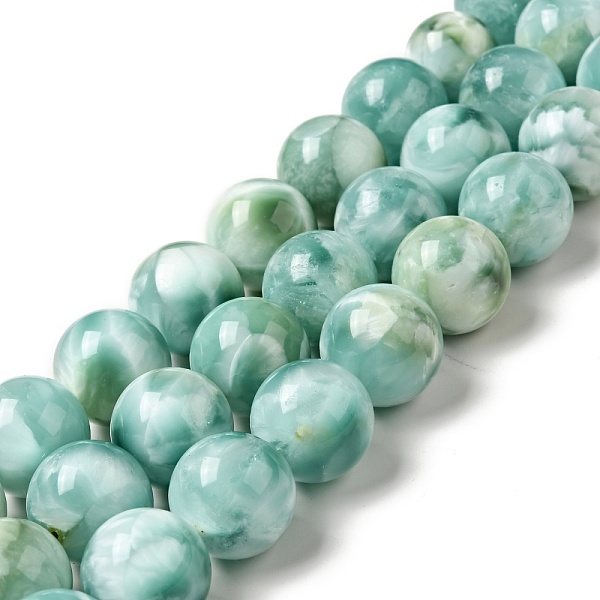 

PandaHall Natural Glass Beads Strands, Grade AB+, Round, Aqua Blue, 20mm, Hole: 1.2mm, about 20pcs/strand, 15.5~15.7''(39.37~39.88cm)..., Cyan