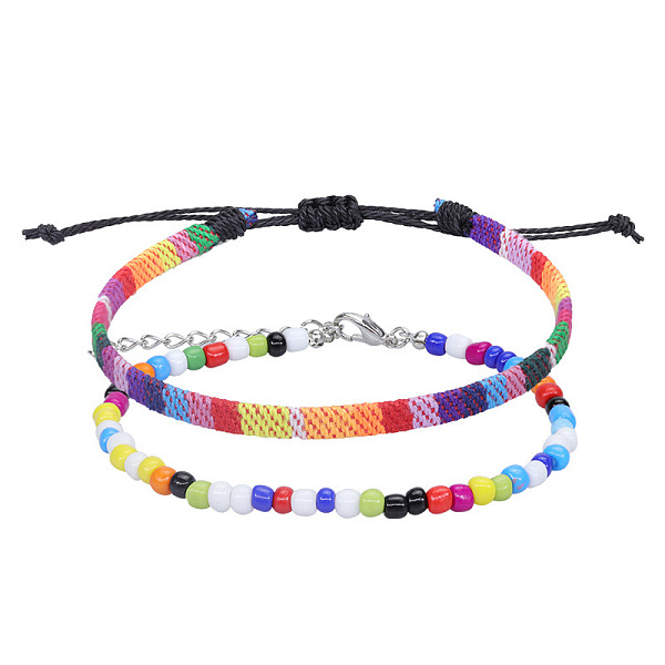 

PandaHall Rice Bead Woven Bracelet Fibre