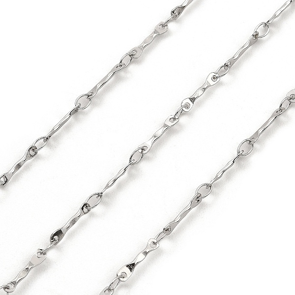 

PandaHall Handmade 304 Stainless Steel Bar Link Chains, Soldered, with Spool, Stainless Steel Color, 10x1x1mm, Ring: 2mm, about 32.81 Feet...