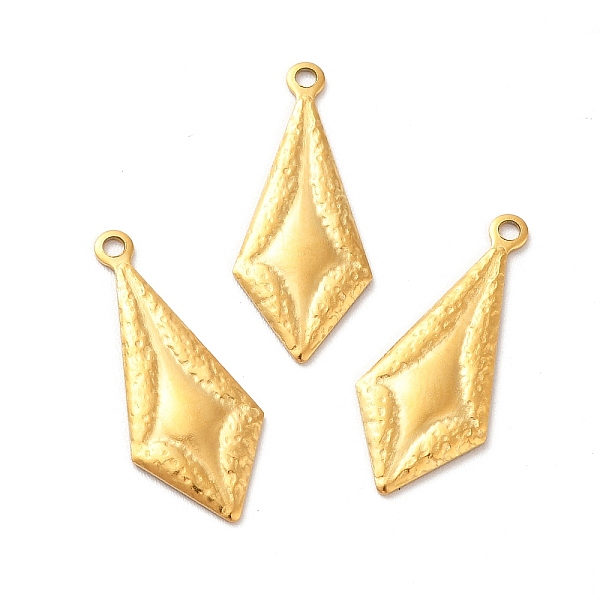 

PandaHall Ion Plating(IP) 304 Stainless Steel Pendants, Kite Charm, Golden, 21.5x9x1mm, Hole: 1.2mm 304 Stainless Steel Kite